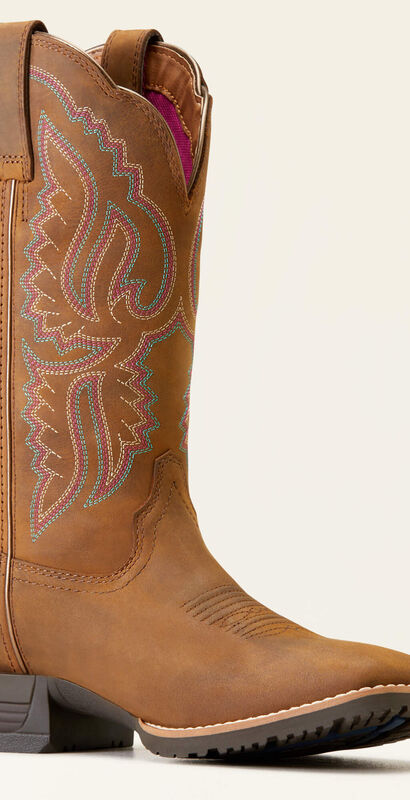 Hybrid Ranchwork Wide Square Toe Western Boot Medial